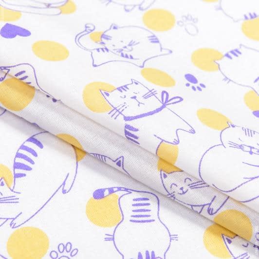 Тканини для сорочок і піжам - Ситець 67-ТКЧ дитячий коти