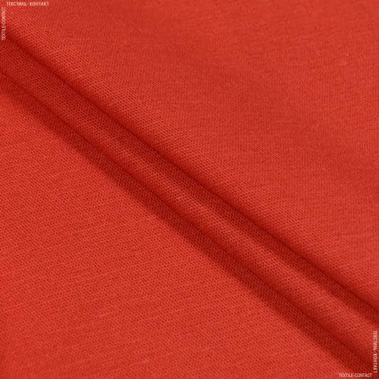 Ткани для брюк - Лен-коттон стрейч оранжевый