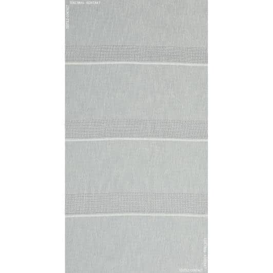 Ткани гардинные ткани - Тюль  с утяжелителем  кисея полоса-мережка  молочный