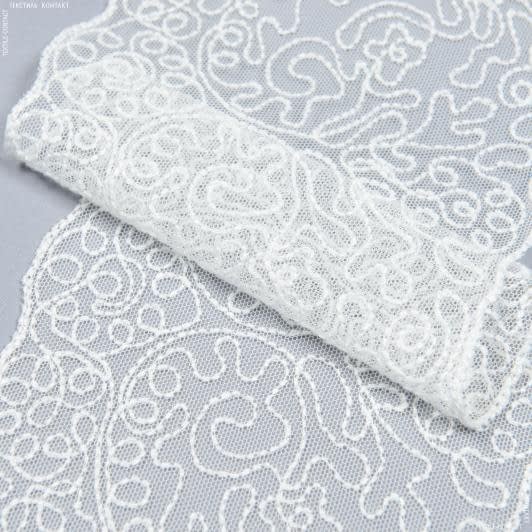Тканини для скрапбукінга - Декоративне мереживо Мускат білий 15 см
