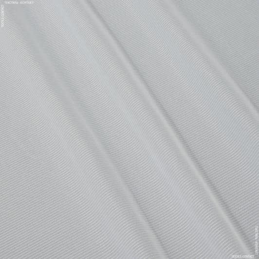 Ткани вуаль - Тюль вуаль Атун полоски белый с утяжелителем