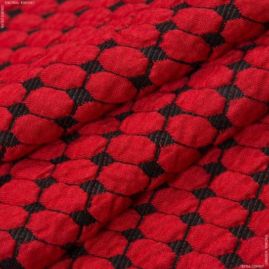 Ткани для костюмов - Трикотаж фукро красный