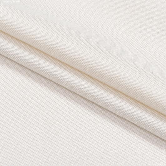Ткани для перетяжки мебели - Декоративная ткань рогожка Регина меланж сливочный