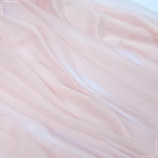 Ткани гардинные ткани - Тюль Вуаль-шелк бархатная роза с утяжелителем