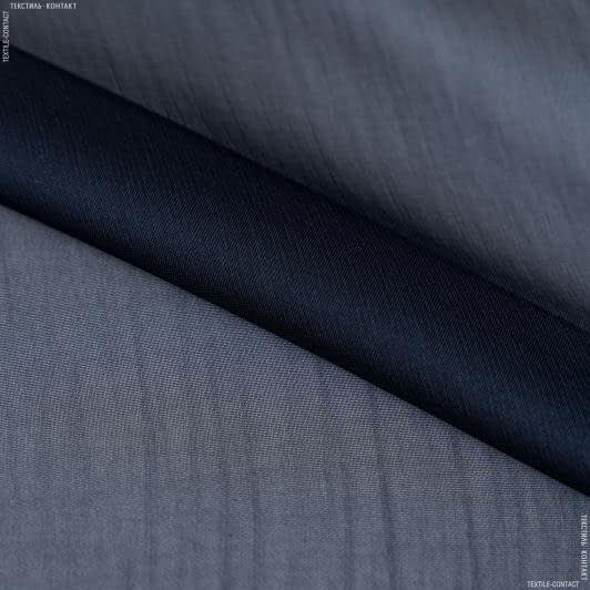 Тканини для суконь - Шифон євро блиск темно-синій