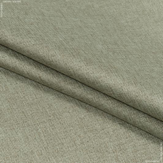 Тканини портьєрні тканини - Блекаут меланж / BLACKOUT колір оливка