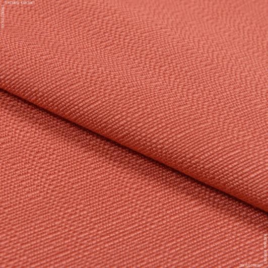 Тканини портьєрні тканини - Рогожка Рафія колір червоне дерево