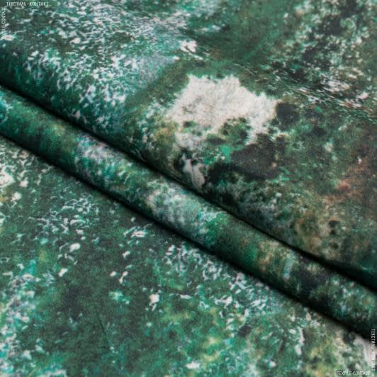 Тканини портьєрні тканини - Декоративний велюр Фарід мармур /FARID зелений