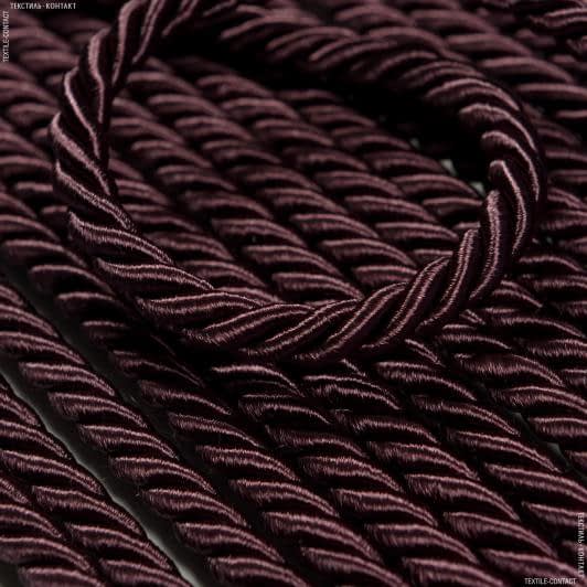 Тканини фурнітура для декора - Шнур Глянцевий фиолетовий d=8 мм