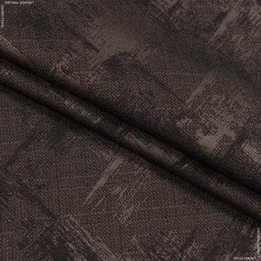 Тканини для чохлів на стільці - Жаккард Зелі штрихи коричневий