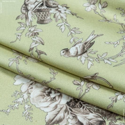Тканини для штор - Декоративна тканина Беч колір салатовий
