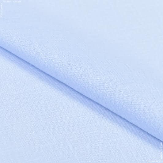 Тканини для блузок - Льон сорочковий блакитний