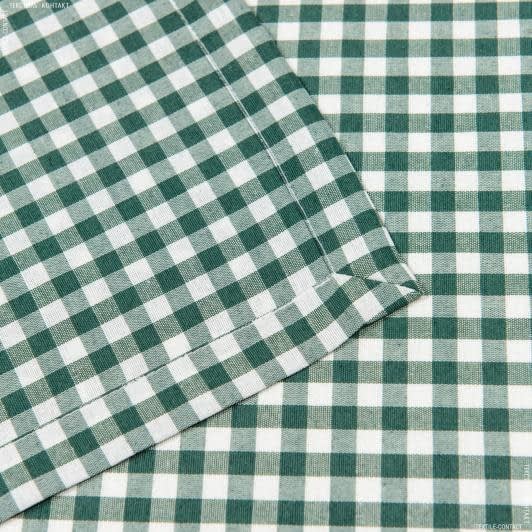 Тканини текстиль для кухні - Скатертина "ПЕПІТА" клітинка зелений  140/180 см