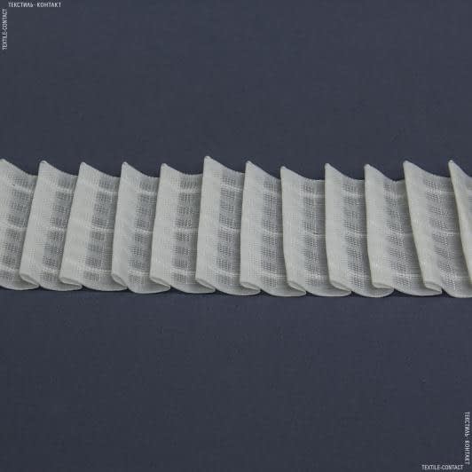 Тканини фурнітура для декоративних виробів - Тасьма шторна Рівномірна багатокишенькова матова КС-1:2 100мм±0.5мм/100м