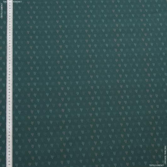 Ткани для рубашек - Экокоттон бриллианты фон т.зелёный