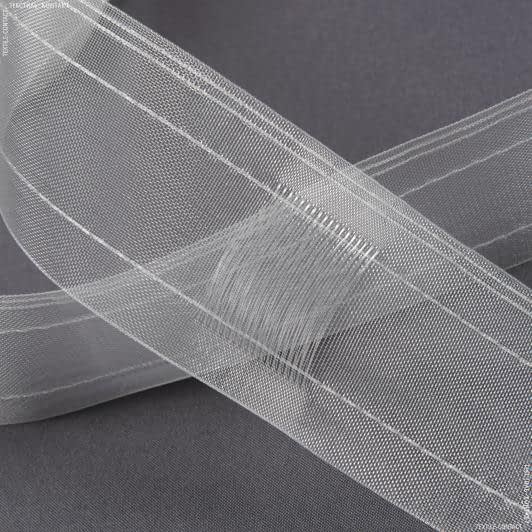 Ткани все ткани - Тесьма шторная Волна на трубу прозрачная 70мм±0.5мм/50м