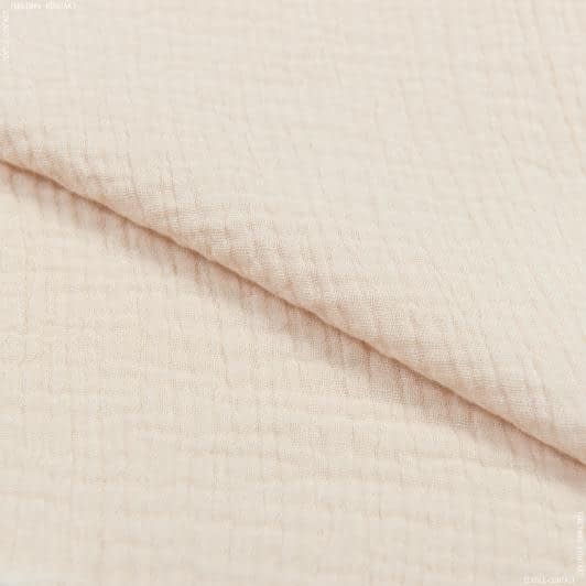 Тканини для блузок - Платтяний муслін світло-бежевий