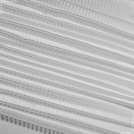 Ткани гардинные ткани - Тюль вуаль Вальс полоса цвет крем с утяжелителем