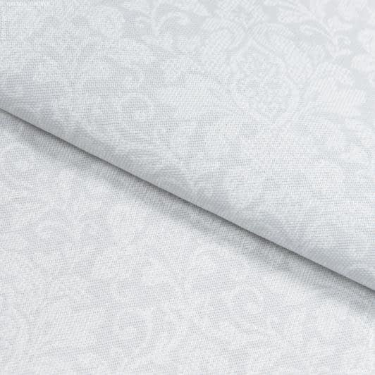 Ткани для полотенец - Ткань скатертная рогожка вензель серый