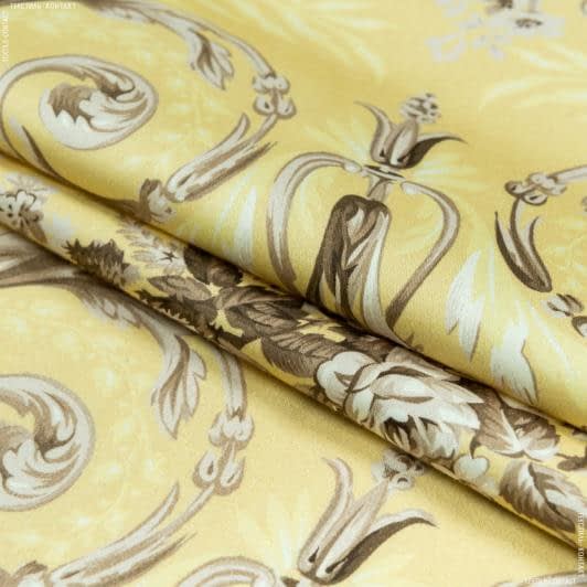 Ткани для штор - Декоративная ткань Корели цвет оливка