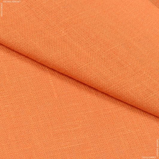 Тканини для костюмів - Льон костюмний пом'якшений помаранчевий