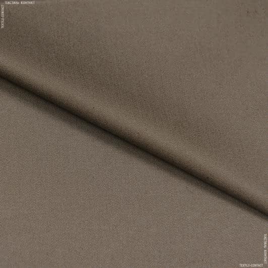 Тканини для штанів - Котон сатин стрейч бежево-коричневий