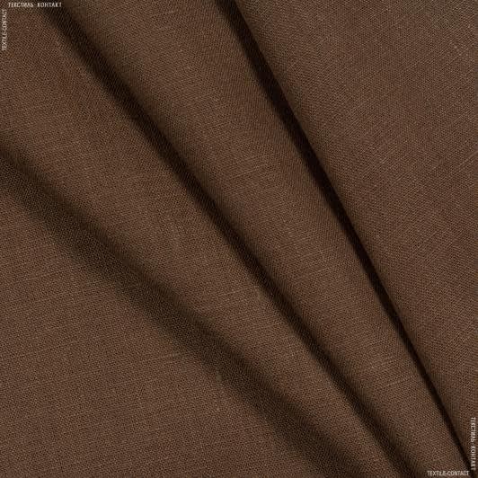Ткани для костюмов - Лен коричневый
