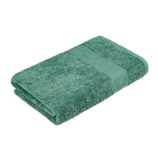 Ткани махровые полотенца - Полотенце махровое з бордюром 70х140 зеленое