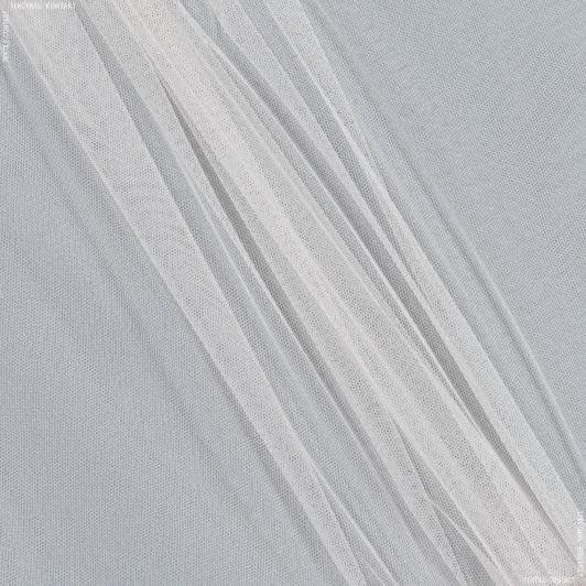 Тканини для суконь - Фатин біло-персиковий