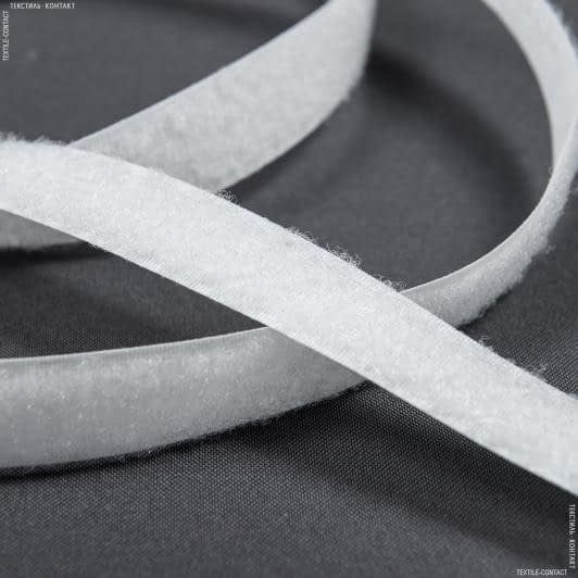 Тканини фурнітура для декоративних виробів - Липучка Велкро пришивна м'яка частина біла 20мм/25м