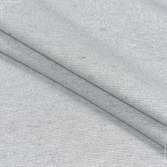 Тканини бавовняні сумішеві - Декоративна новорічна тканина люрекс сірма срібло
