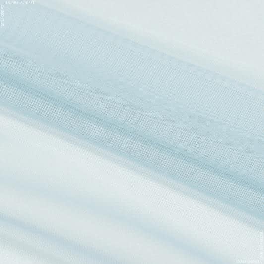 Тканини гардинні тканини - Тюль сітка Демре блакитна з обважнювачем