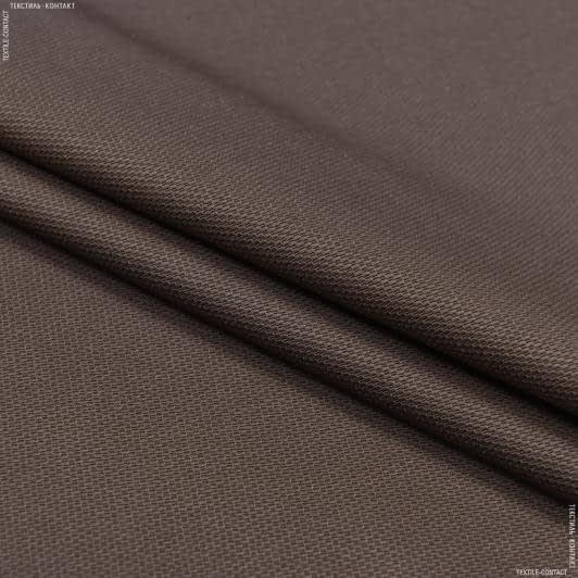 Тканини фліс - Тканина для скатертин рогожка Ніле колір каштан