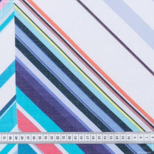 Тканини для суконь - Батист Sifflet принт смужки фіолетовий/білий/блакитний