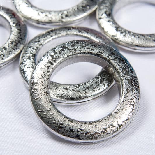 Ткани для портьер - Люверс универсал Гальваника цвет мокрое серебро 35мм.