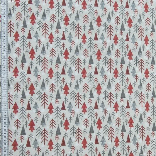 Ткани для декоративных подушек - Экокоттон  новогодний  елочки