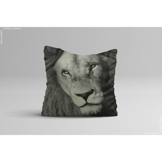 Ткани для подушек - Купон на декоративную подушку "фото льва" 45  х 46