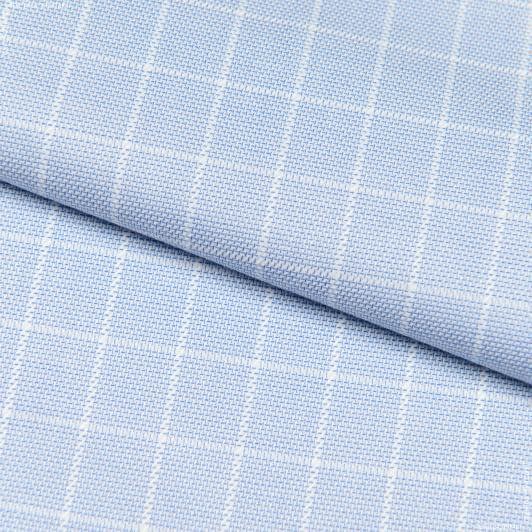 Ткани для блузок - Сорочечная бело-голубая