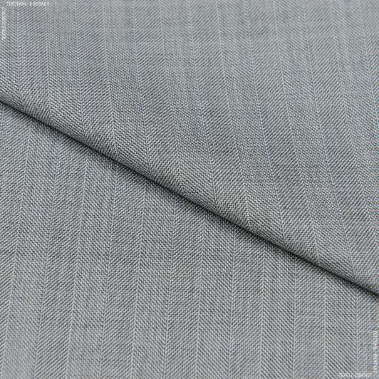 Тканини для піджаків - Костюмна світло-сіра у смужку