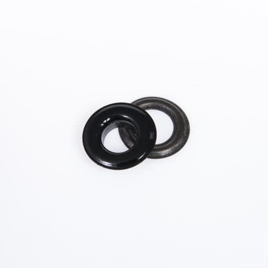 Тканини фурнітура для іграшок - Люверс металевий  d-12мм чорний