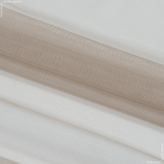 Тканини гардинні тканини - Тюль сітка Грек / GREK  т.бежева
