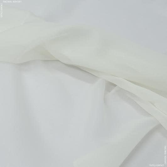 Ткани готовые изделия - Тюль Вуаль цвет крем с утяжелителем