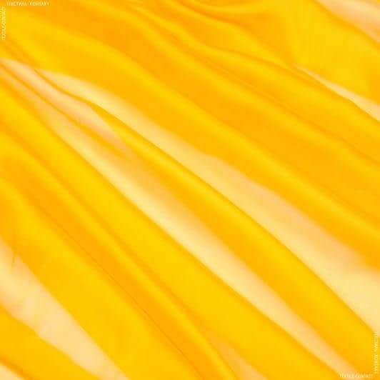 Тканини для хусток та бандан - Шифон-шовк натуральний темно-жовтий