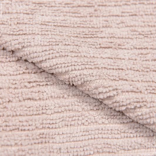 Тканини ненатуральні тканини - Мікрофібра універсальна для прибирання махра гладкофарбована світло-бежева