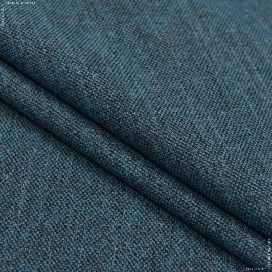 Тканини для безкаркасних крісел - Декоративна тканина рогожка Хелен меланж темно бірюзовий