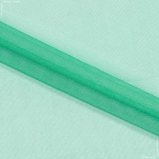 Тканини гардинні тканини - Тюль сітка міні Грек  зелена трава
