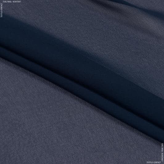 Ткани для блузок - Шифон мульти темно-синий