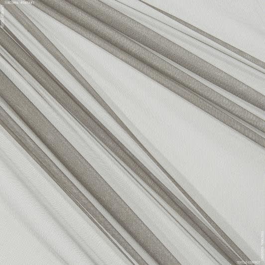 Тканини гардинні тканини - Тюль сітка міні Грек  какао