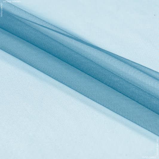 Ткани гардинные ткани - Микросетка Энжел сине-зеленая