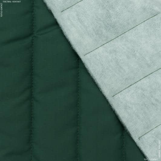 Тканини для верхнього одягу - Плащова фортуна стьогана з синтепоном темно-зелений